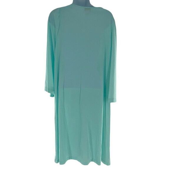 Shadowline Vintage Nightgown Women's 2X Button Down Embroidered Floral Neckline - Picture 2 of 9